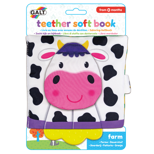 Galt Teether Soft Book - Farm