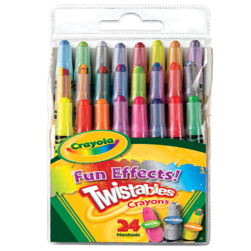 Crayola - 24 Mini Twistable Special Effects Crayons