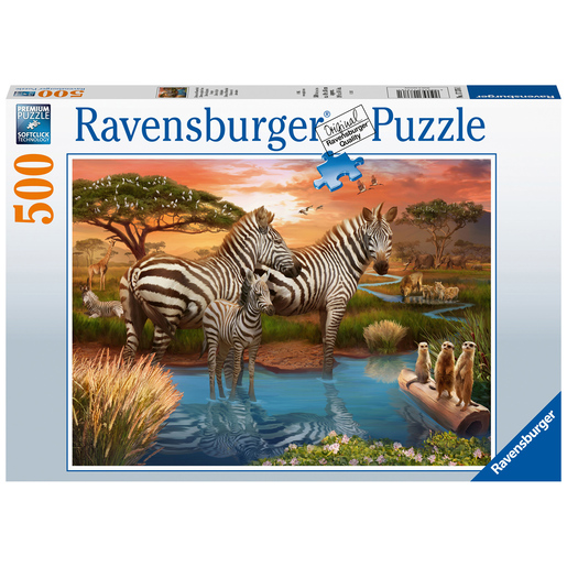 Ravensburger Zebra's at the Waterhole 500 Piece Puzzle