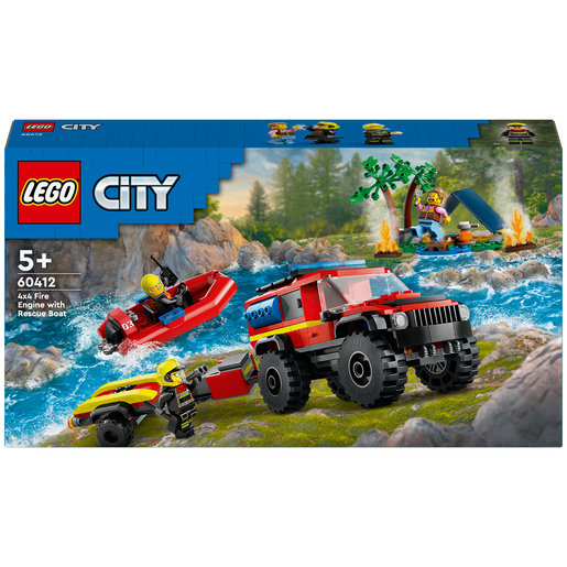 LEGO City 4x4 Fire Engine with Rescue Boat Set 60412