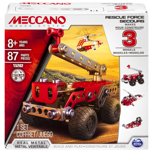 Meccano 3-in-1 Rescue Vehicles Set 15202