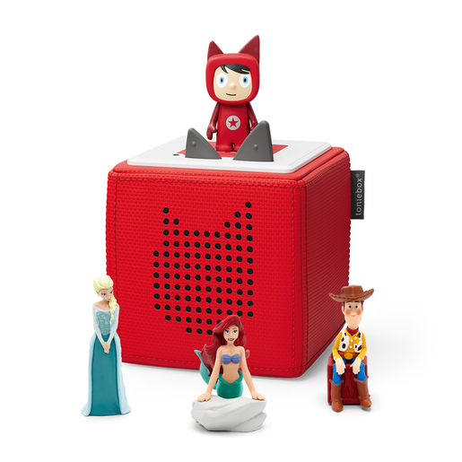 tonies Toniebox with 3 Disney Audio Character Bundle - Red