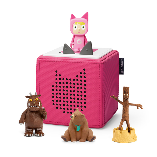tonies Toniebox with 3 Children's Book Audio Character Bundle - Pink