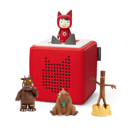 tonies Toniebox with 3 Children's Book Audio Character Bundle - Red