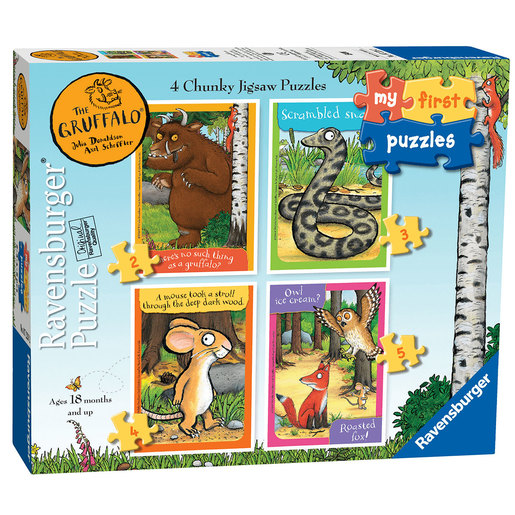 Image of Ravensburger 4 in a Box Chunky Jigsaw Puzzles - The Gruffalo