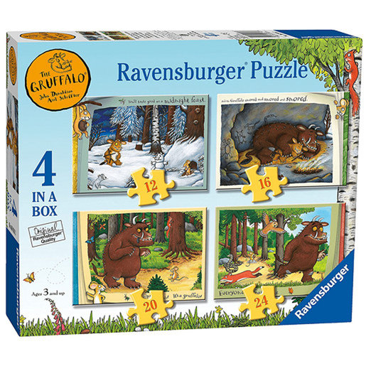 Image of Ravensburger 4 in a Box Jigsaw Puzzles - The Gruffalo