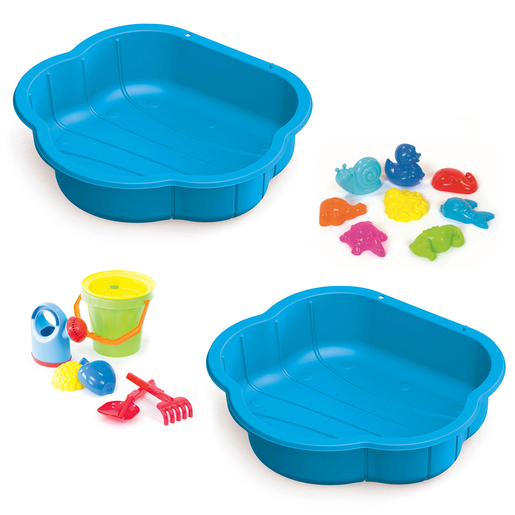 Dolu Water and Sand Pit with Accessories - Blue