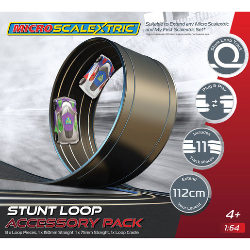 Micro Scalextric Track Stunt Loop Race Track Extension Pack