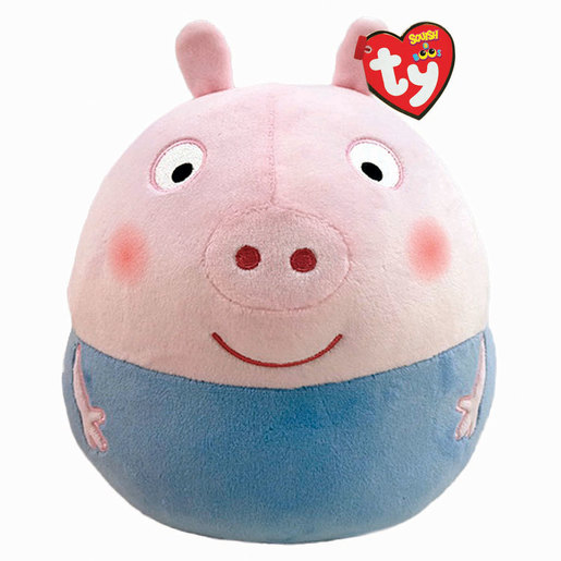 Image of Ty Squish-a-Boos - George Pig 35cm Soft Toy