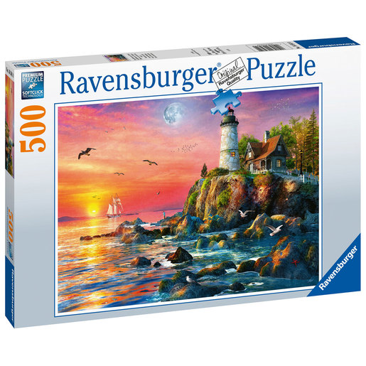 Image of Ravensburger Lighthouse at Sunset 500pc Jigsaw Puzzle