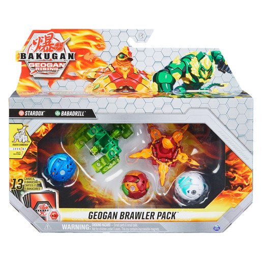 Bakugan Geogan Brawler 5 Pack Figures - Stardox & Babadrill