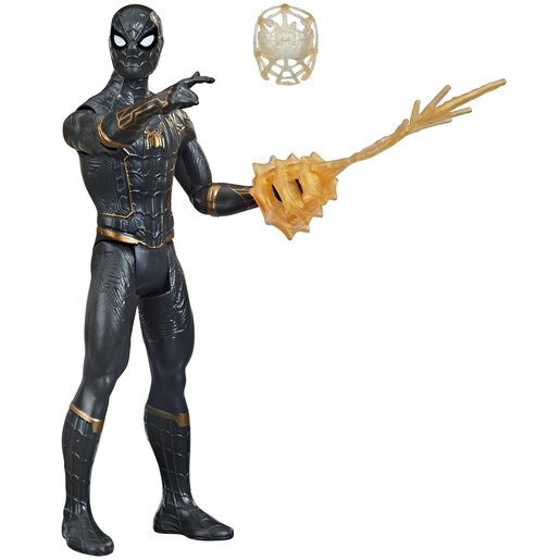 Marvel Spider-Man Mystery Web Gear - Black and Gold Suit Spider-Man 15cm Figure