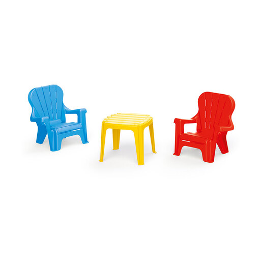 Dolu Childrens Outdoor/Indoor Bright Table and 2 Chairs