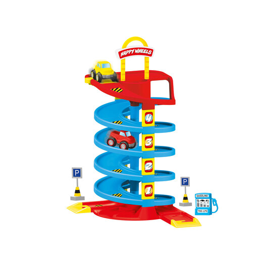 Dolu Spiral Roadway Car Playset with 2 Vehicles