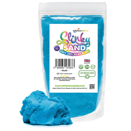 Rainbow Eco Play: Slinky Sand Pouch 1KG - Blue