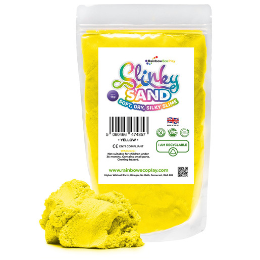 Rainbow Eco Play: Slinky Sand Pouch 1KG - Yellow