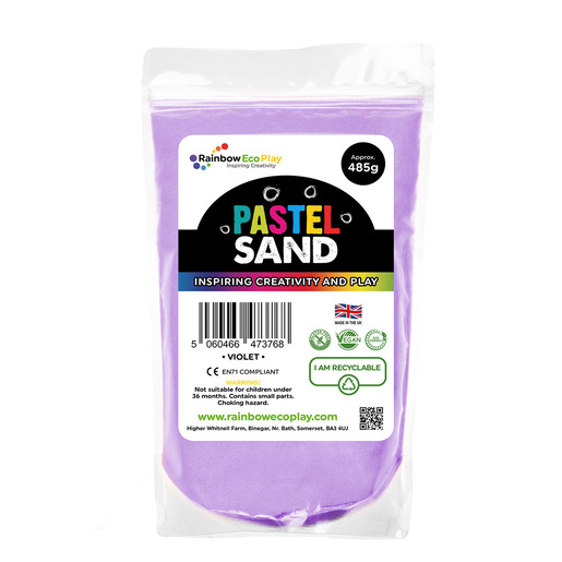 Rainbow Eco Play: Pastel Sand Pouch 485G - Purple