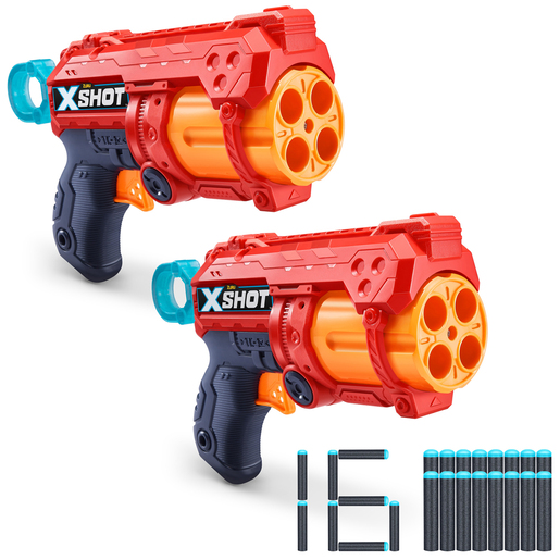 X-Shot Fury 4 Dart Blaster 2-Pack by ZURU