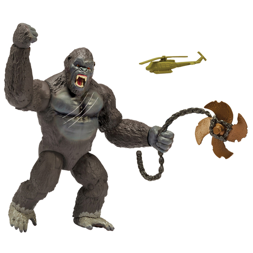 Monsterverse Kong Skull Island - Ferocious Kong 15cm Figure with Helicopter & Chain Propeller