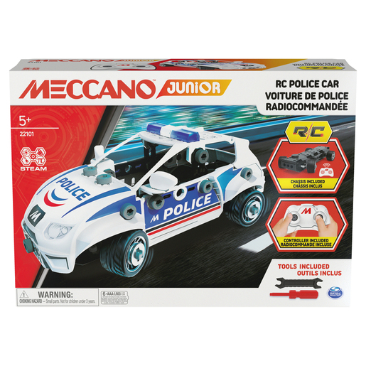 Meccano Junior RC Police Car STEM Model Set 22101