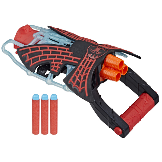Nerf Marvel Spider-Man: Across the Spider-Verse - Miles Morales Tri-Shot Blaster with 3 Darts