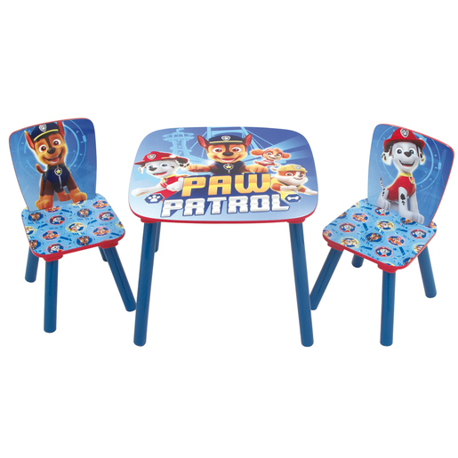 Paw Patrol Wooden Table and 2 Chairs Set