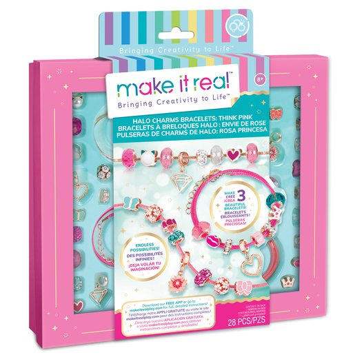 Make It Real - Think Pink Halo Charms Bracelet Craft Set