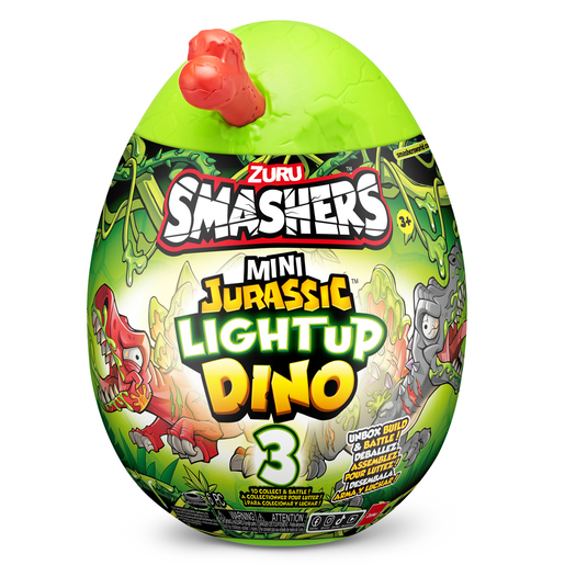 Smashers Mini Jurassic Light Up Dino Egg by ZURU (Styles Vary)