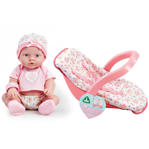 Cupcake Dolly Car Seat and Newborn Baby Set
