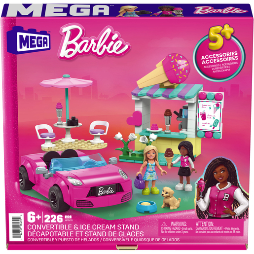 MEGA Barbie Convertible & Ice Cream Stand Construction Set