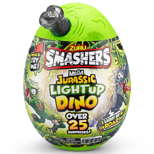Smashers Mega Jurassic Light Up Dino Egg by ZURU (Styles Vary)