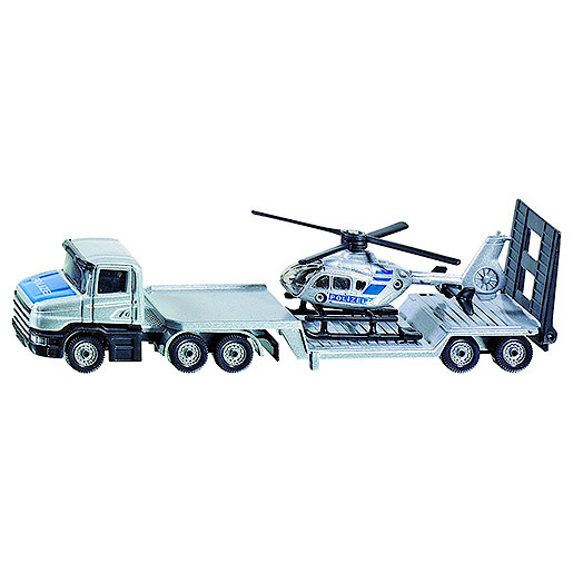 Siku Diecast Low Loader Car with Helicopter 1610