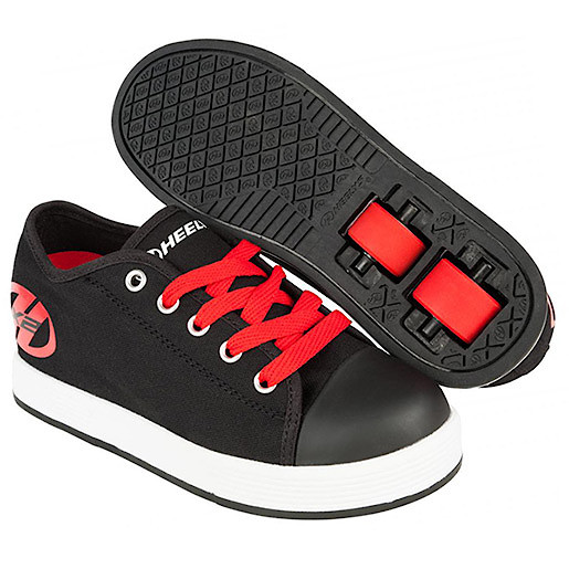 Image of Heelys Size 6 X2 Fresh Black & Red Skate Shoes