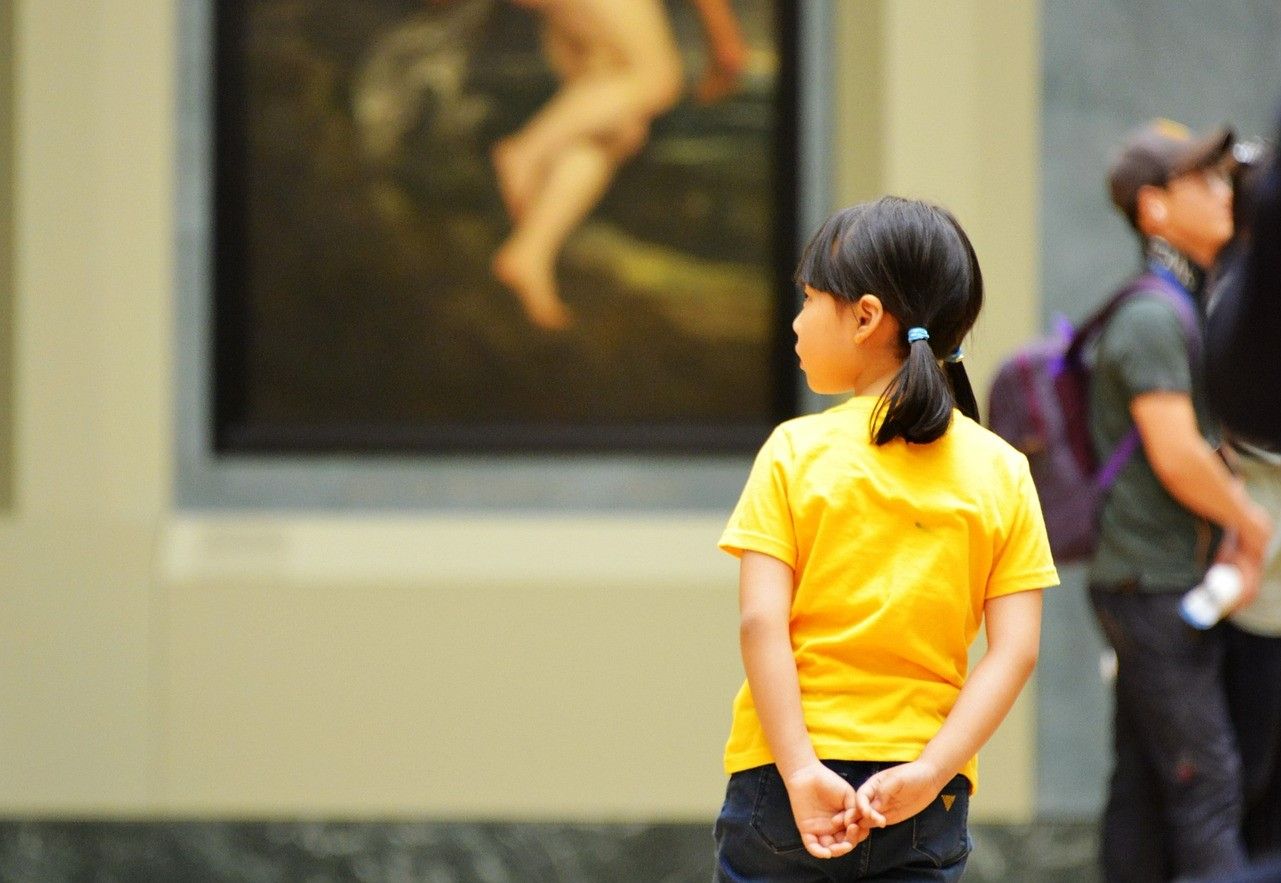 Child in a museum