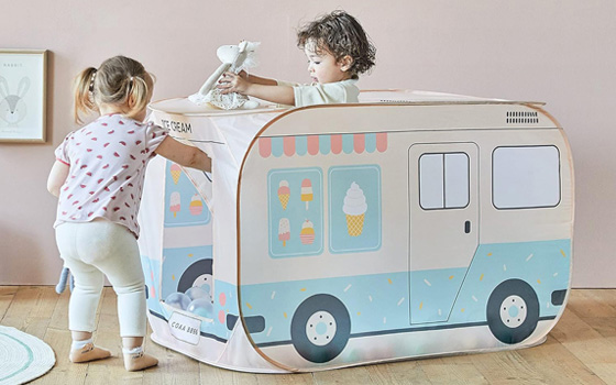 Children playing in the Ice Cream Truck Pop Up Tent