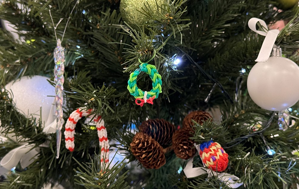 Loom band wreath.