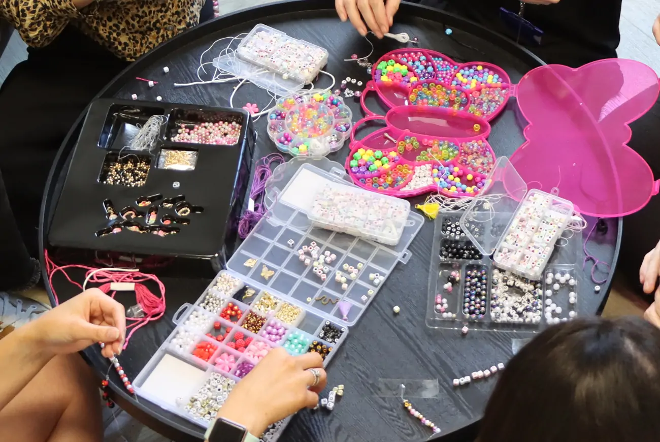 Bracelet making kits from above