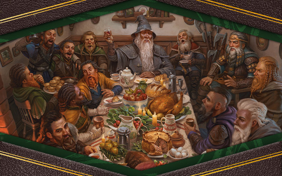 Magic the Gathering The Hobbit TCG artwork feast