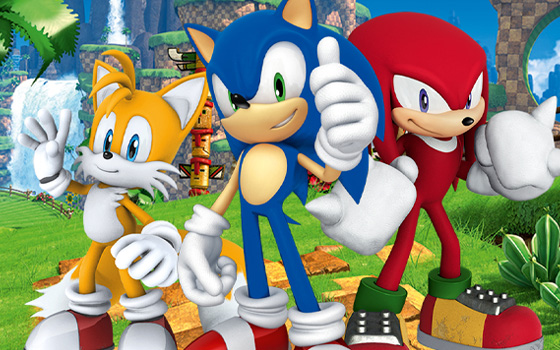 Sonic, Tails and Knucles from the 3D Sonic videogame