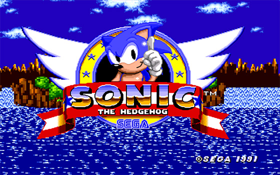 Sonic the Hedghog 1991 Sega title screen