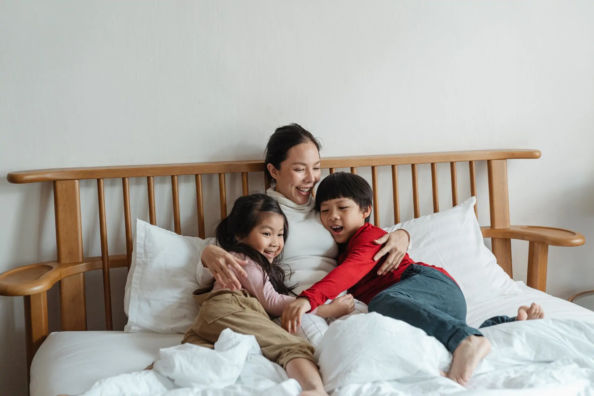 family-laying-together