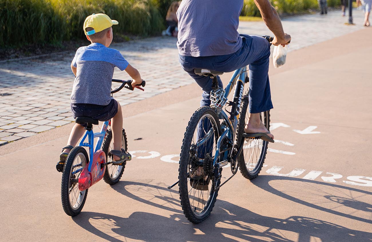 child riding a bike