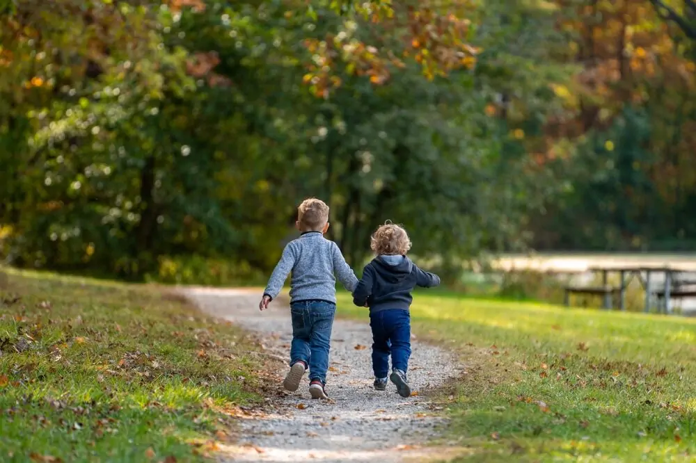 Two kids in nature