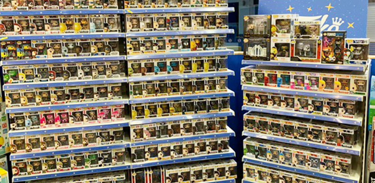 Funko Figures on shelf