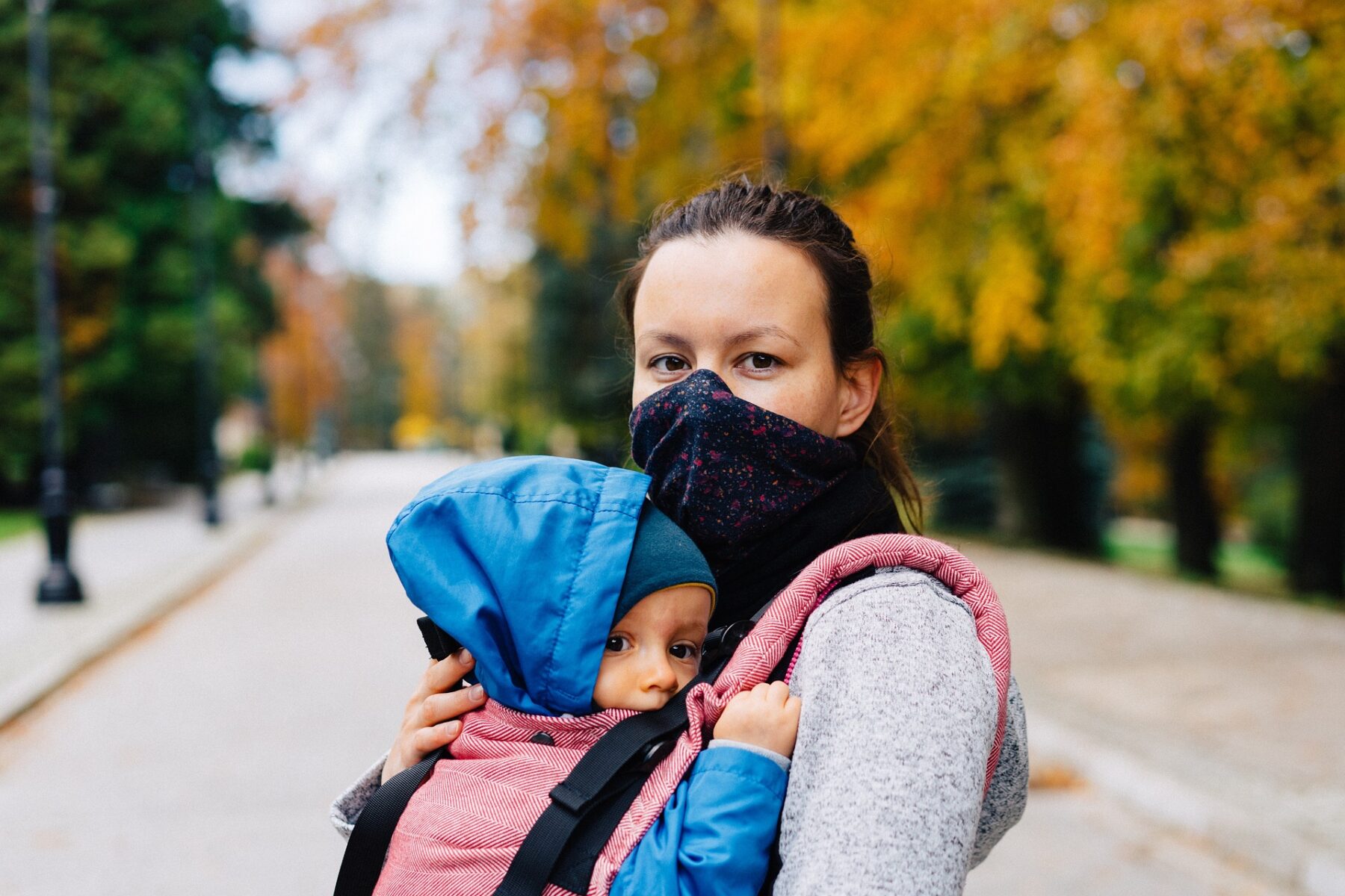 Mother holding baby