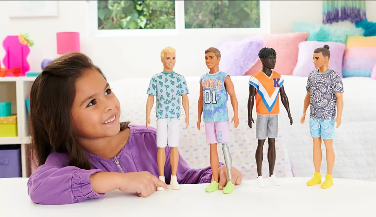 Girl with Ken Dolls