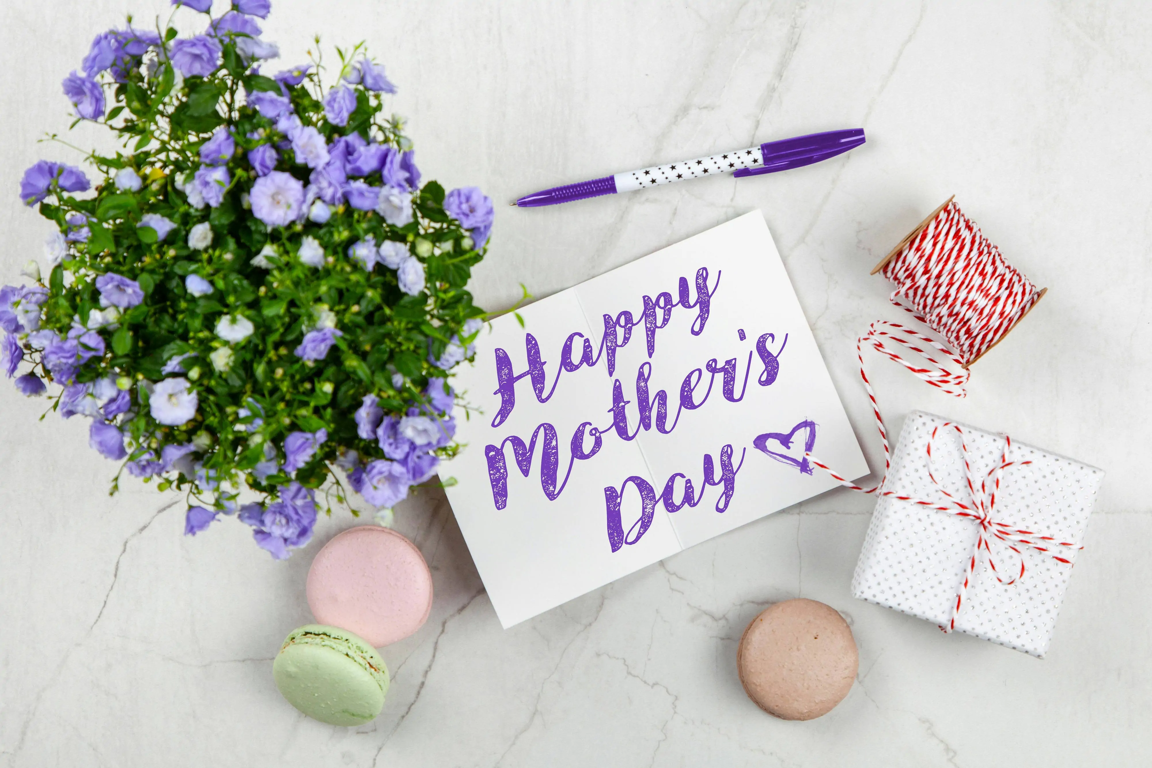 mother's day card and flower gifts