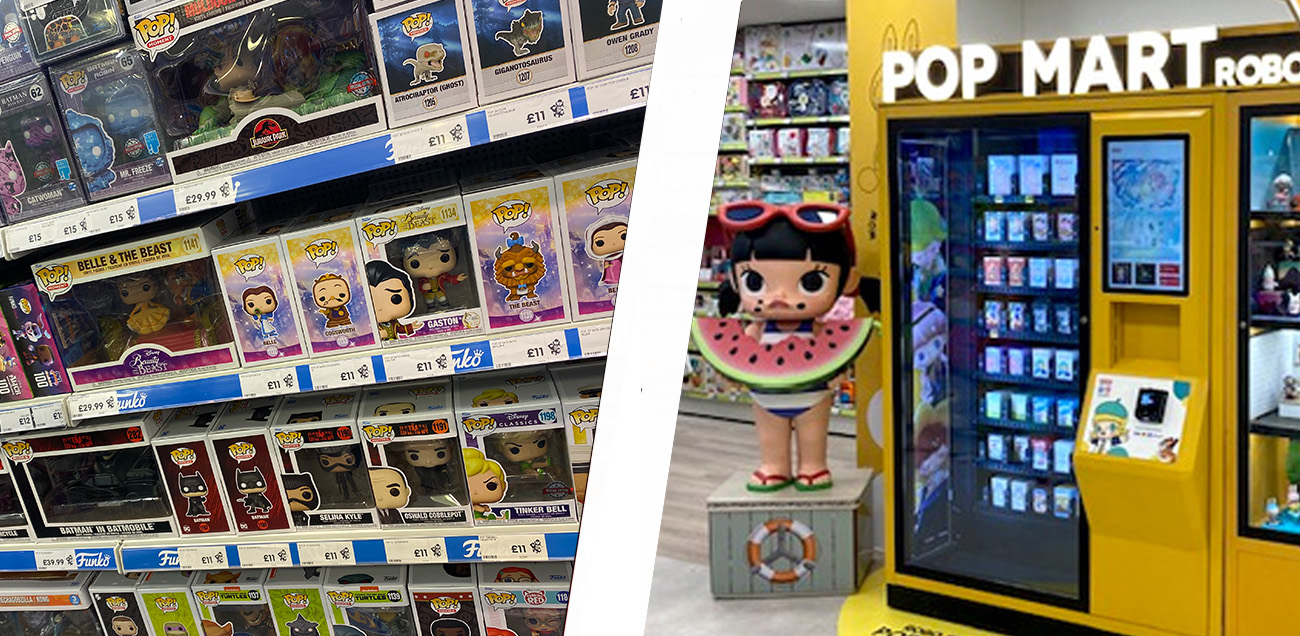 pop mart and funko store display