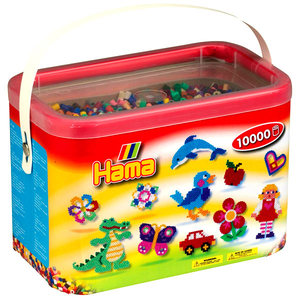 Hama Box Tub Of Official Hama Beads 2 Boards And Instructions joblot beads Hama 