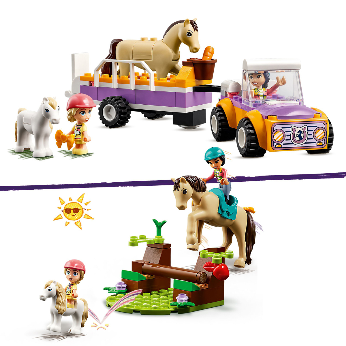 LEGO Friends Horse and Pony Trailer Animal Set 42634 | The Entertainer